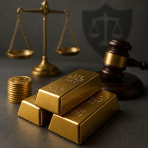gold bars and gold coins